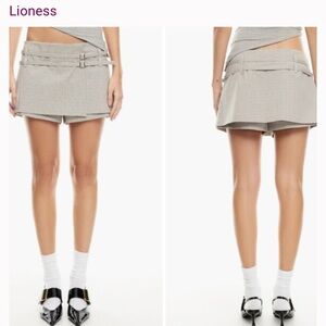 Lioness Light Gray Belted Skirt